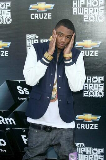 Soulja Boy is either suffering a headache or sending psychic signals on the arrivals carpet at the BET Hip Hop Awards, held Saturday at the Boisfeuillet Jones Atlanta Civic Center.