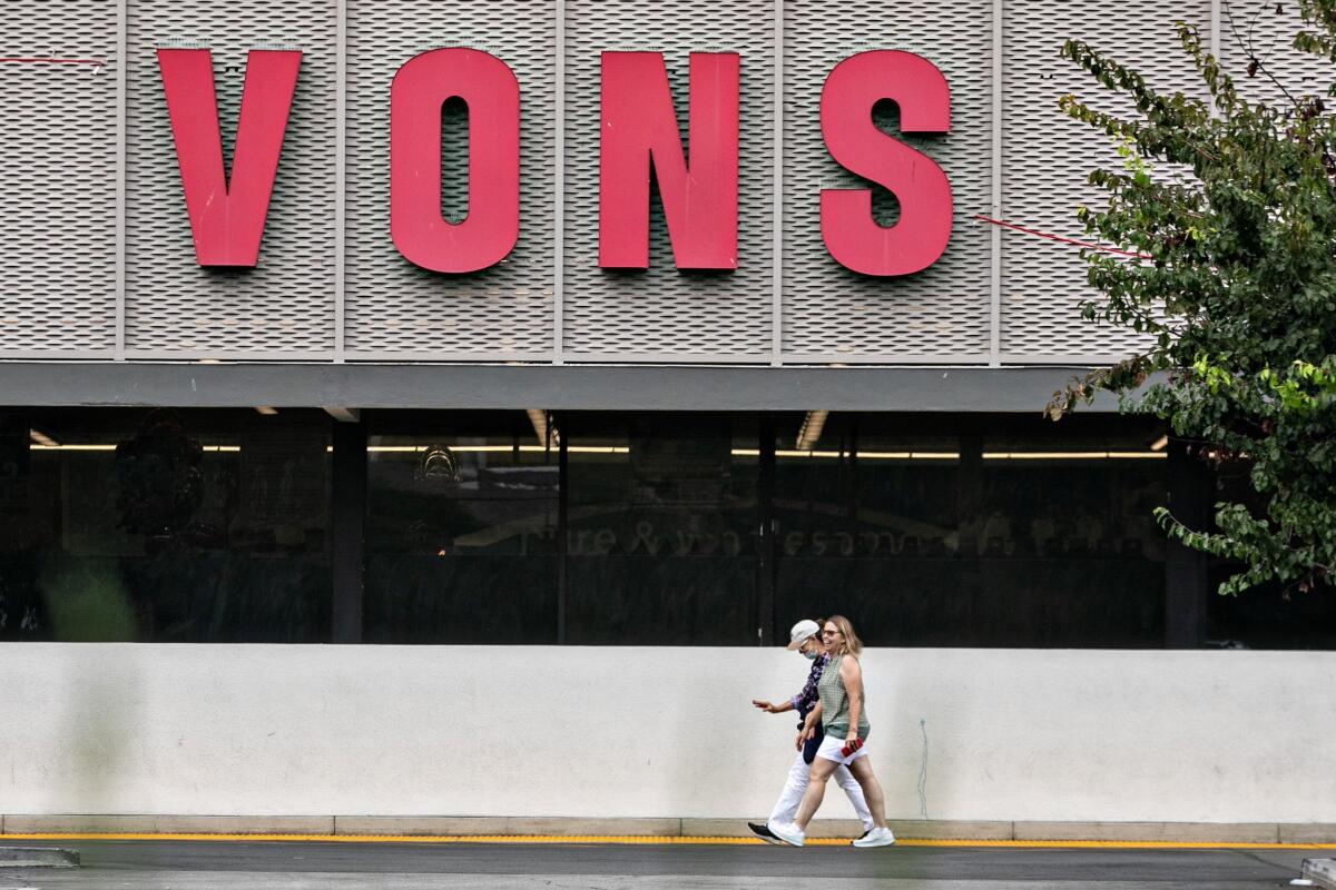A Vons logo on a structure.