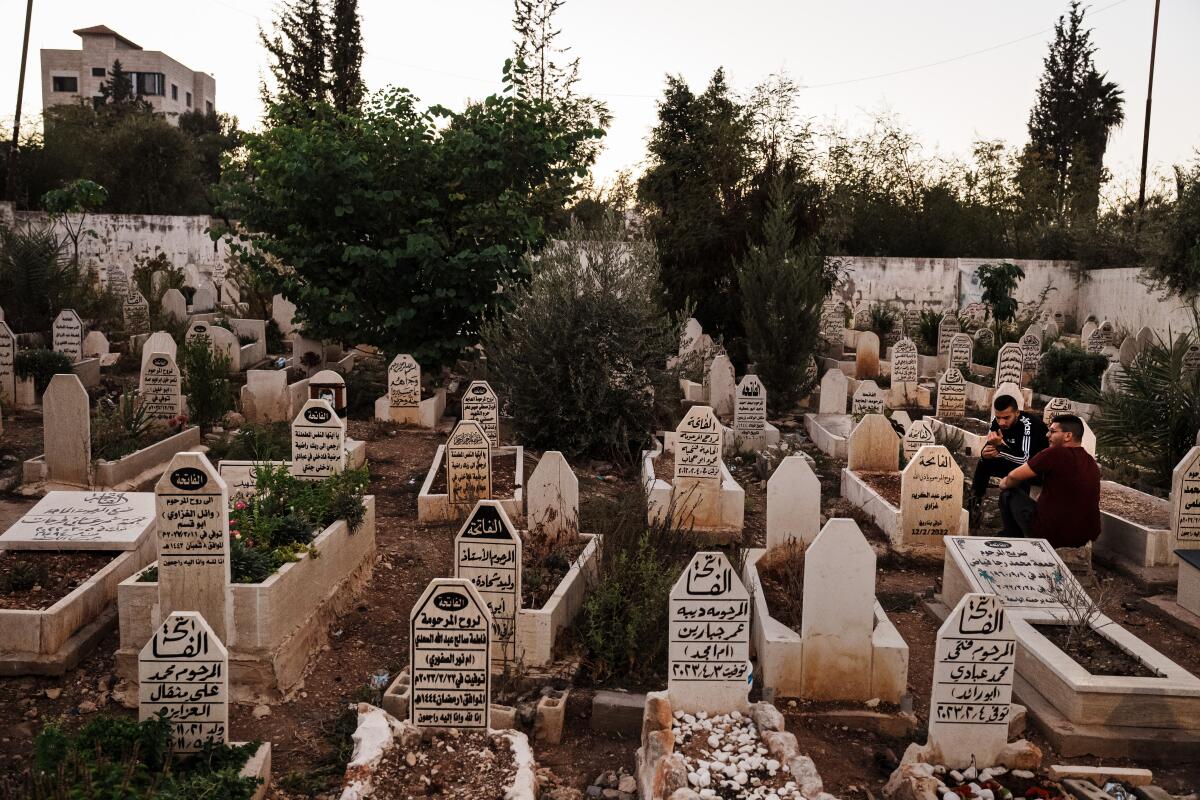 Cemetery at the Jenin refugee camp.