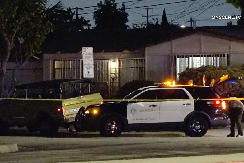 LOCATION: 234 St and Main St AREA/CITY: Carson DETAILS: First responders were dispatched to a shooting with 2 people possibly shot. First responders arrived on scene and found 2 people across the street from each other suffering from gunshot wounds. Firefighters provided life saving measures but ultimately both victims were declared deceased on scene. Dozens of family members are currently gathered around on scene. It is unclear at this time if this was a walk up or drive by shooting. How ever there is a vehicle with its lights turned on next to one of the victims. Carson sheriffs have Main St shutdown from 233 St to 236 St while they continue their investigation.