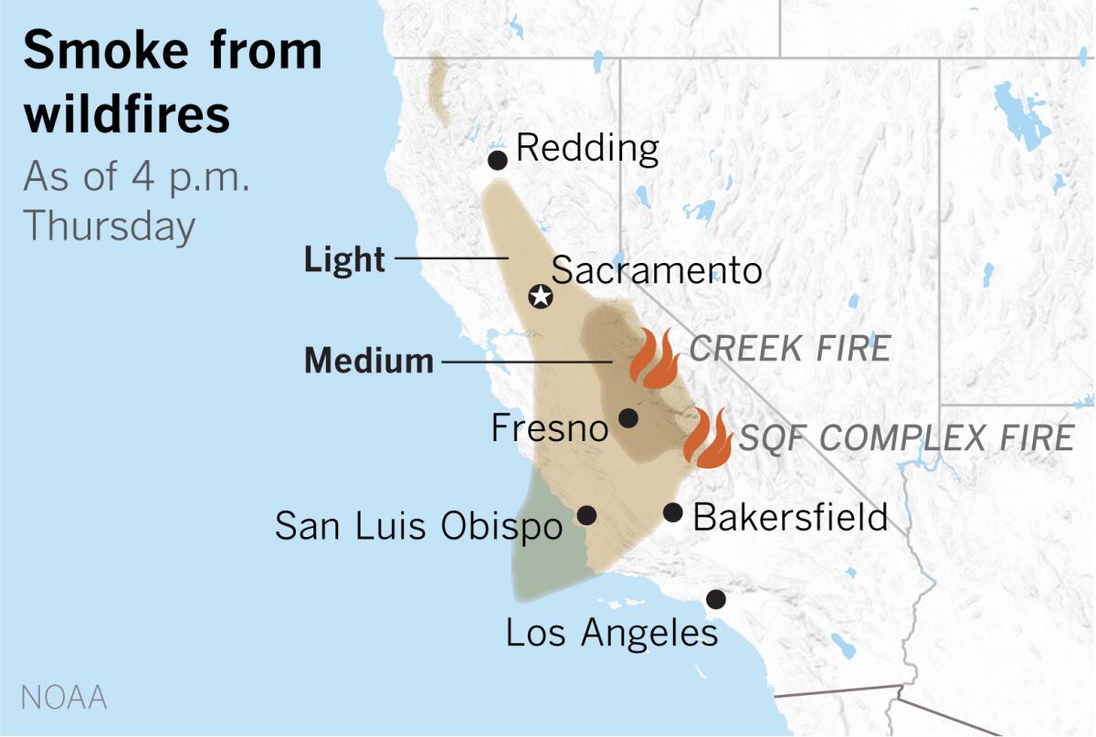 The San Joaquin Valley has been plagued by unhealthy air quality because of wildfires in the Sierra.