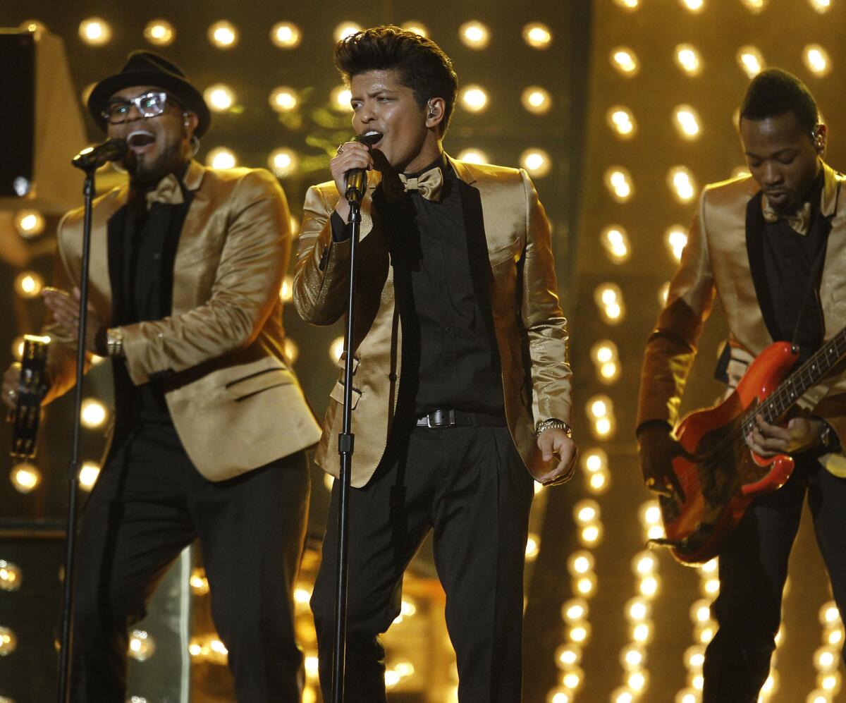 Bruno Mars has just been added to the lineup for Rock in Rio Las Vegas. He is pictured at the Grammy Awards in 2012.