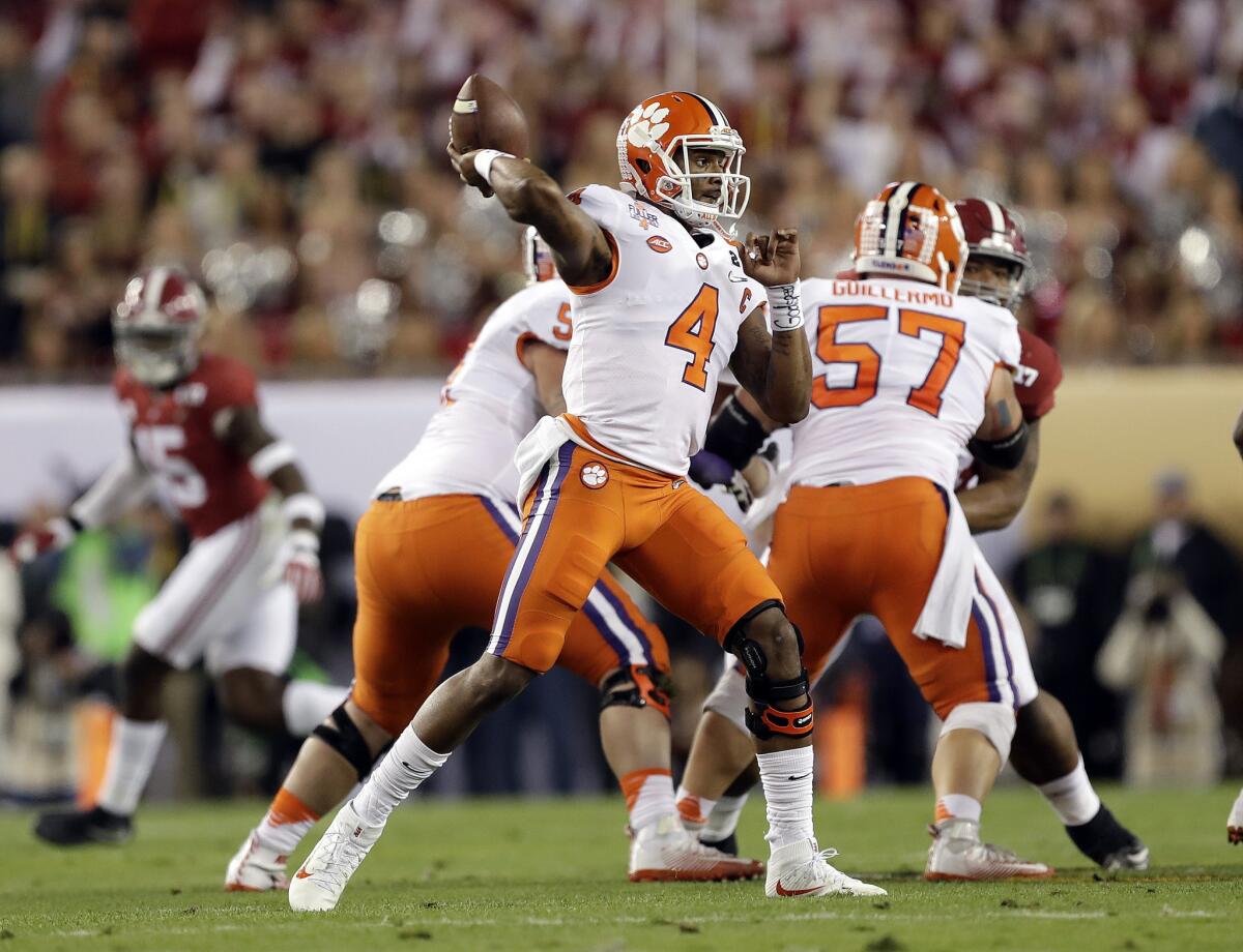 Deshaun Watson has been called 'the Michael Jordan' of quarterbacks by Clemson Coach Dabo Swinney.