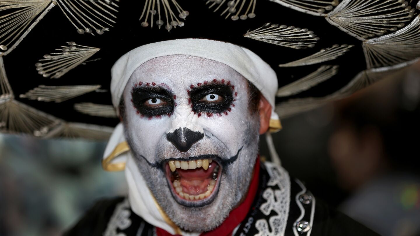 Raymond Rodriguez of Los Banos is ready for the Day of the Dead.