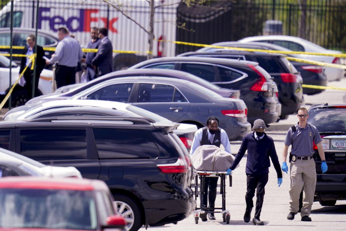 A body is taken from the FedEx site in Indianapolis.