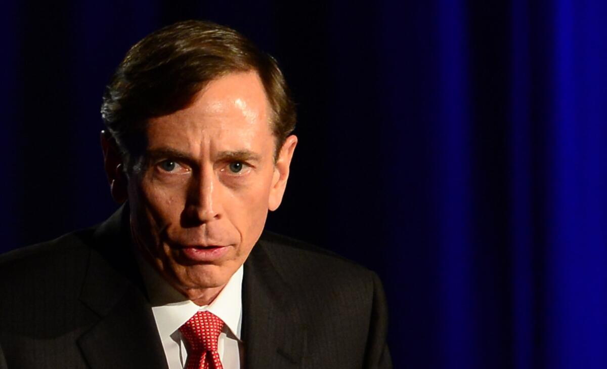 Former CIA director David Petraeus, here addressing a USC-sponsored event in March honoring the military, has accepted a teaching job at City University of New York.