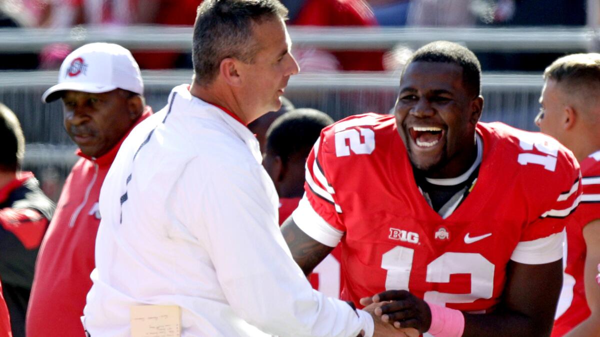 It had been all fun and games for Coach Urban Meyer and quarterback Cardale Jones until defending champion Ohio State lost on Saturday.