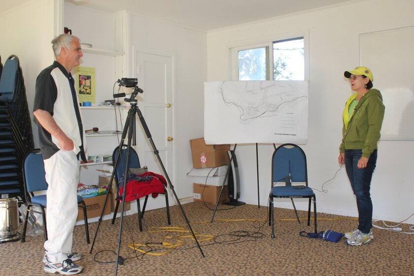 Dan Soderberg, vice-president of the Save Our Heritage Organisation, filmed Penny Wilkes’ reflections on the Wall Street post office during a recent rally at Wisteria Cottage.