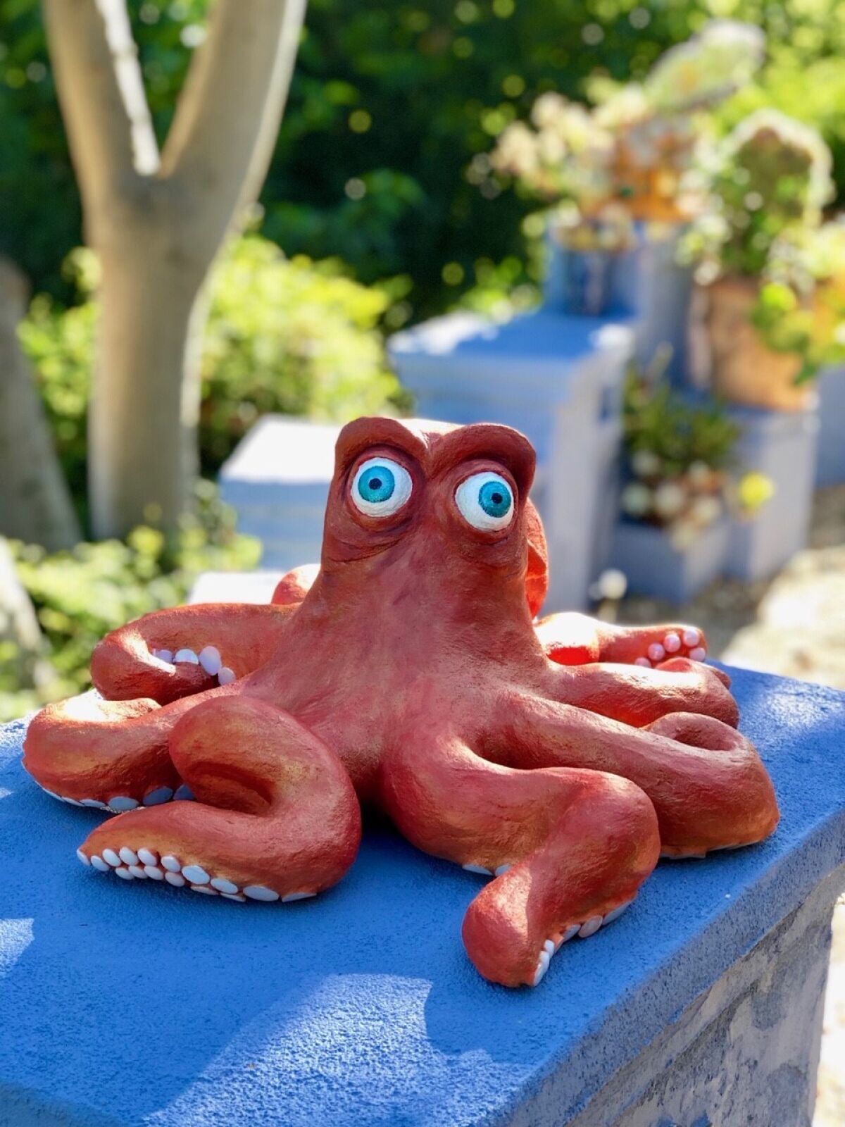 Helen Segal's octopus sculpture. This particular guy is headed for San Diego Jewish Academy's preschool.