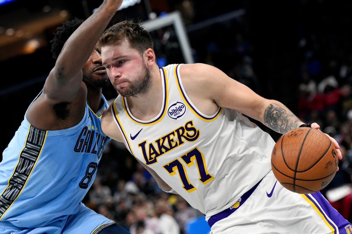 Luka Doncic returns and Lakers get a road win at Memphis - Los Angeles Times