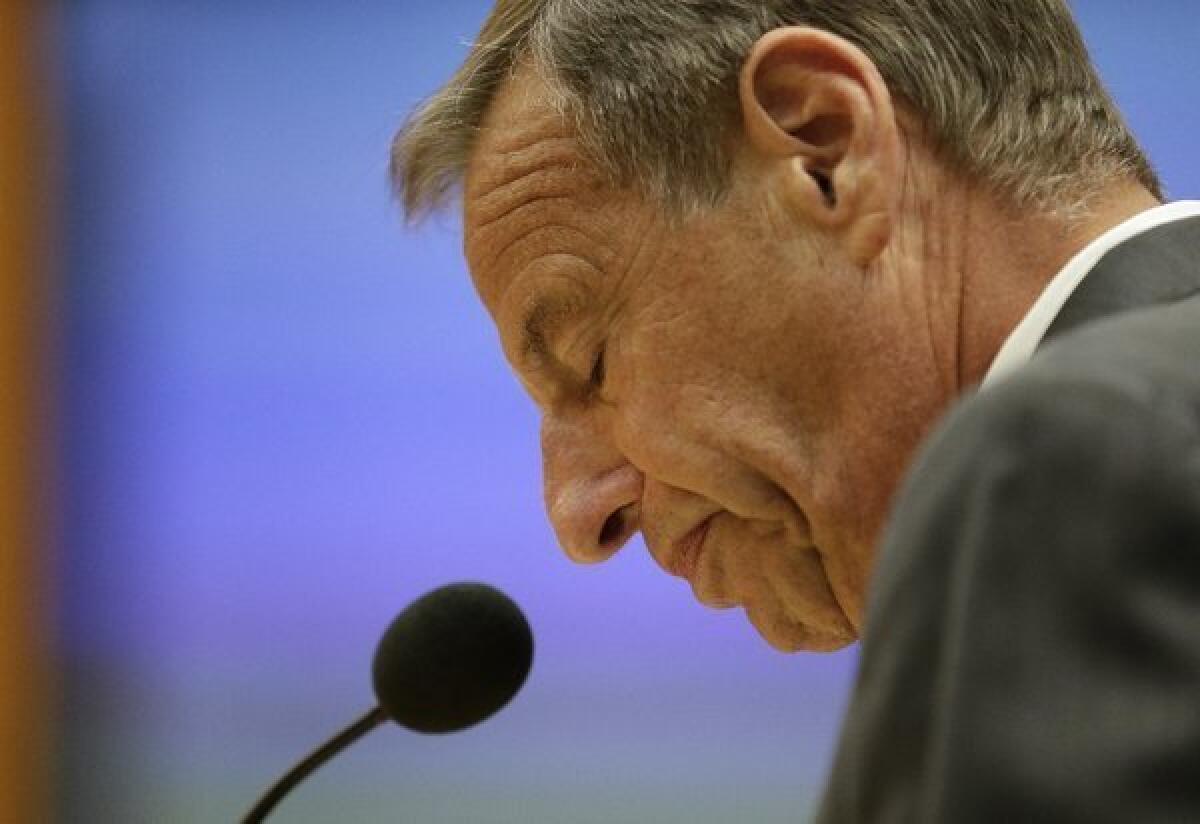 Former San Diego Mayor Bob Filner speaks at City Council meeting in August after agreeing to resign.