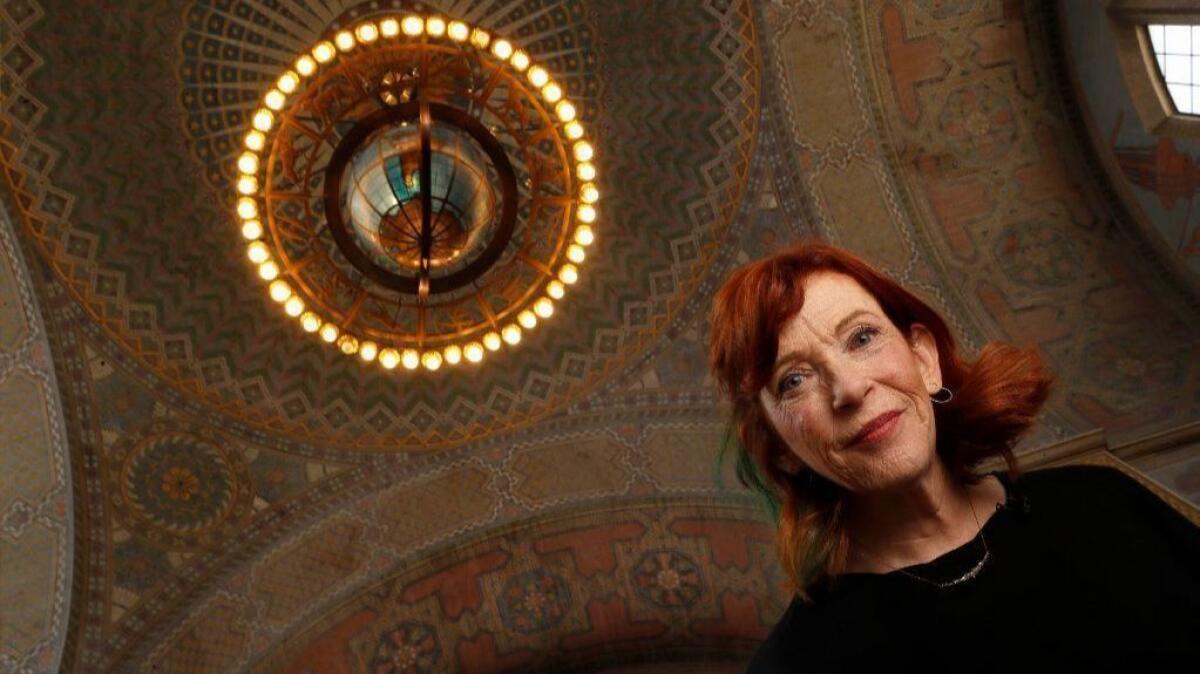 Author Susan Orlean (“The Library Book”) in the Los Angeles Public Library.