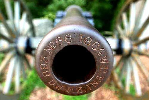 Serial numbers mark the business end of a cannon  a real one.
