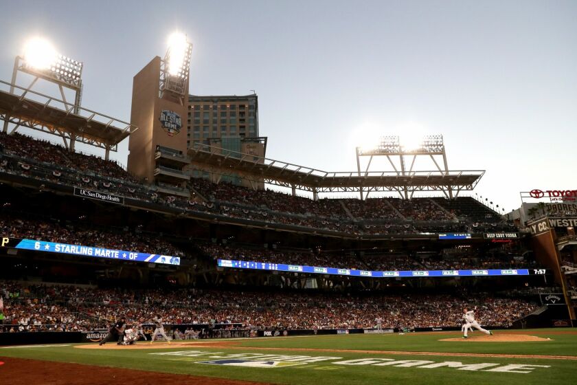 SAN DIEGO, CA - JULY 12: A general view of the ball park during the 87th Annual MLB All-Star Game at PETCO Park on July 12, 2016 in San Diego, California. (Photo by Sean M. Haffey/Getty Images) ** OUTS - ELSENT, FPG, CM - OUTS * NM, PH, VA if sourced by CT, LA or MoD **
