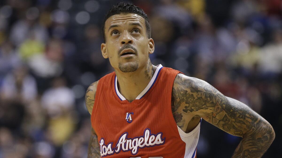 Clippers small forward Matt Barnes looks up at the scoreboard during a win over the Indiana Pacers on Wednesday.
