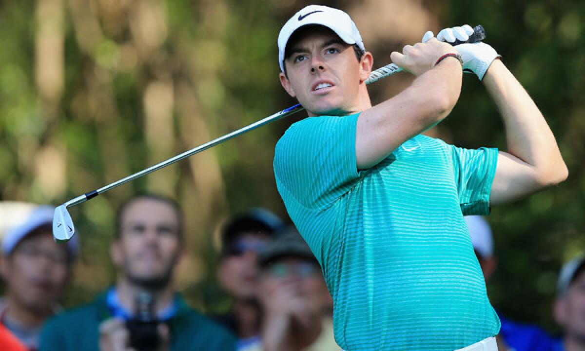 Rory McIlroy hits a shot during Wednesday's Par 3 Contest at Augusta National Golf Club. McIlroy says there are plenty of players capable of winning this year's Masters.