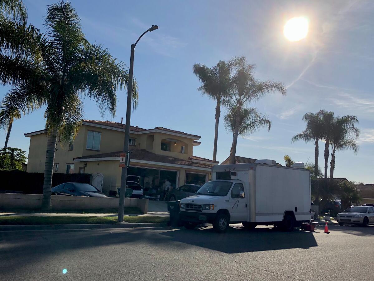The FBI arrested Hoang Xuan Le, 38, at this house in Fountain Valley on Thursday morning in connection with a homicide, according to authorities.