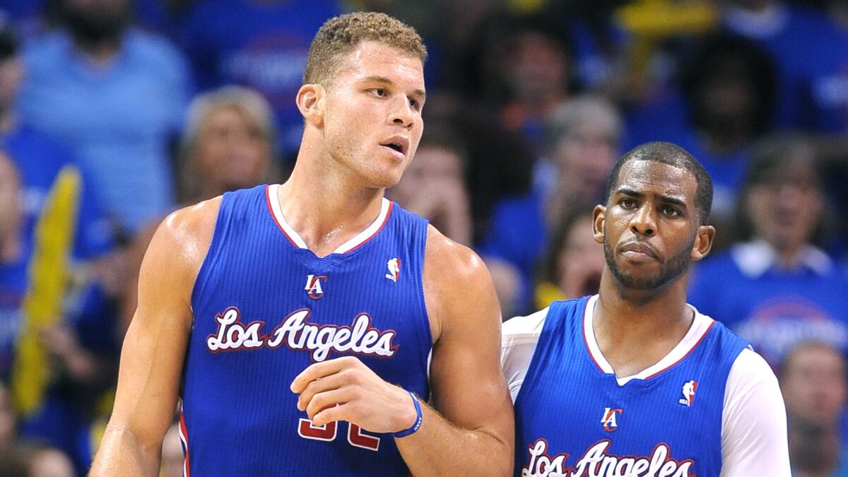With All-Stars Blake Griffin, left, and Chris Paul, the Clippers are still factors in the NBA Western Conference playoff picture.