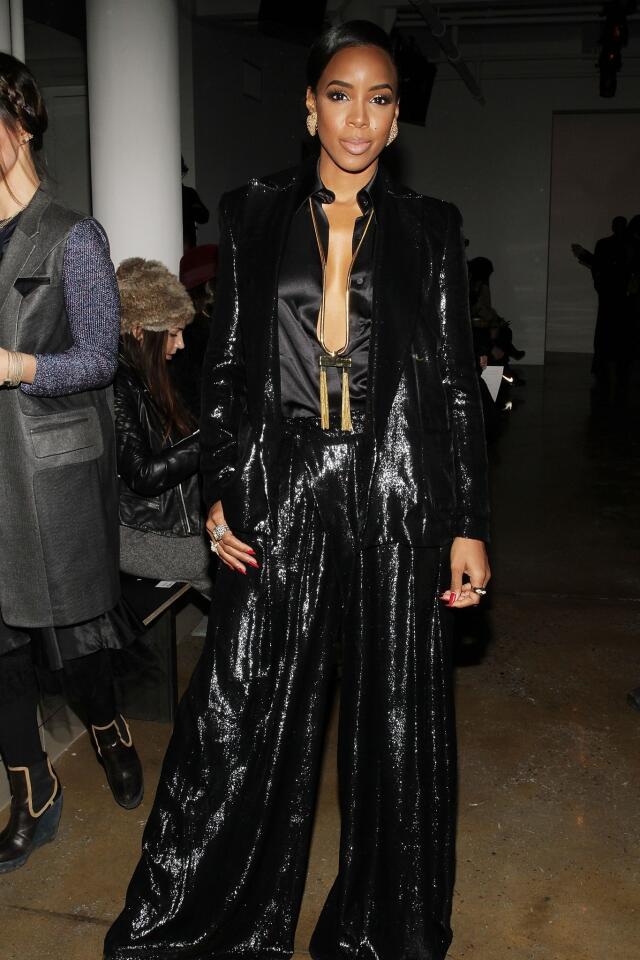 Kelly Rowland attends the Houghton fashion show.