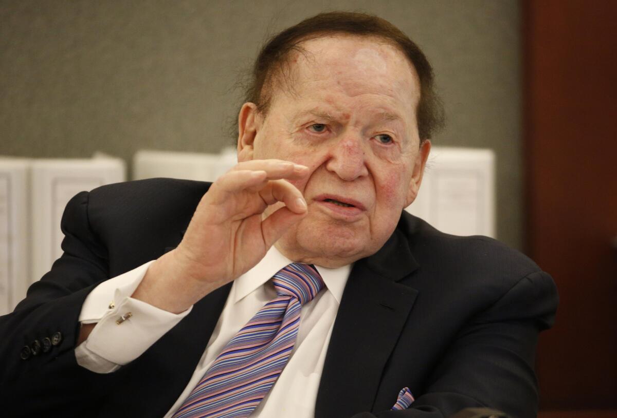 Las Vegas Sands Corp. Chairman and Chief Executive Sheldon Adelson is behind the purchase of the Las Vegas Review Journal, a transaction shepherded by his son-in-law.