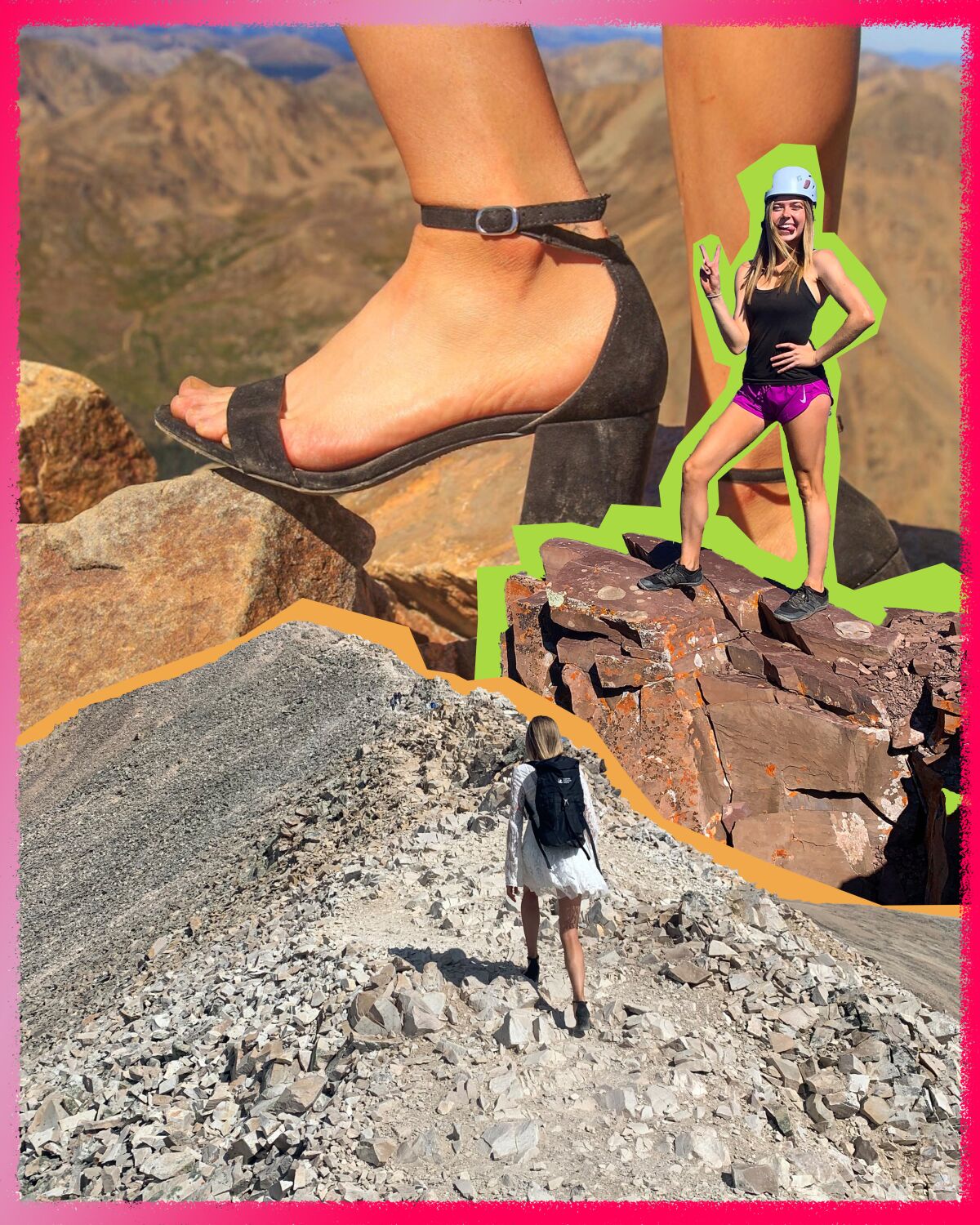 Erin Ton, hiking in style.