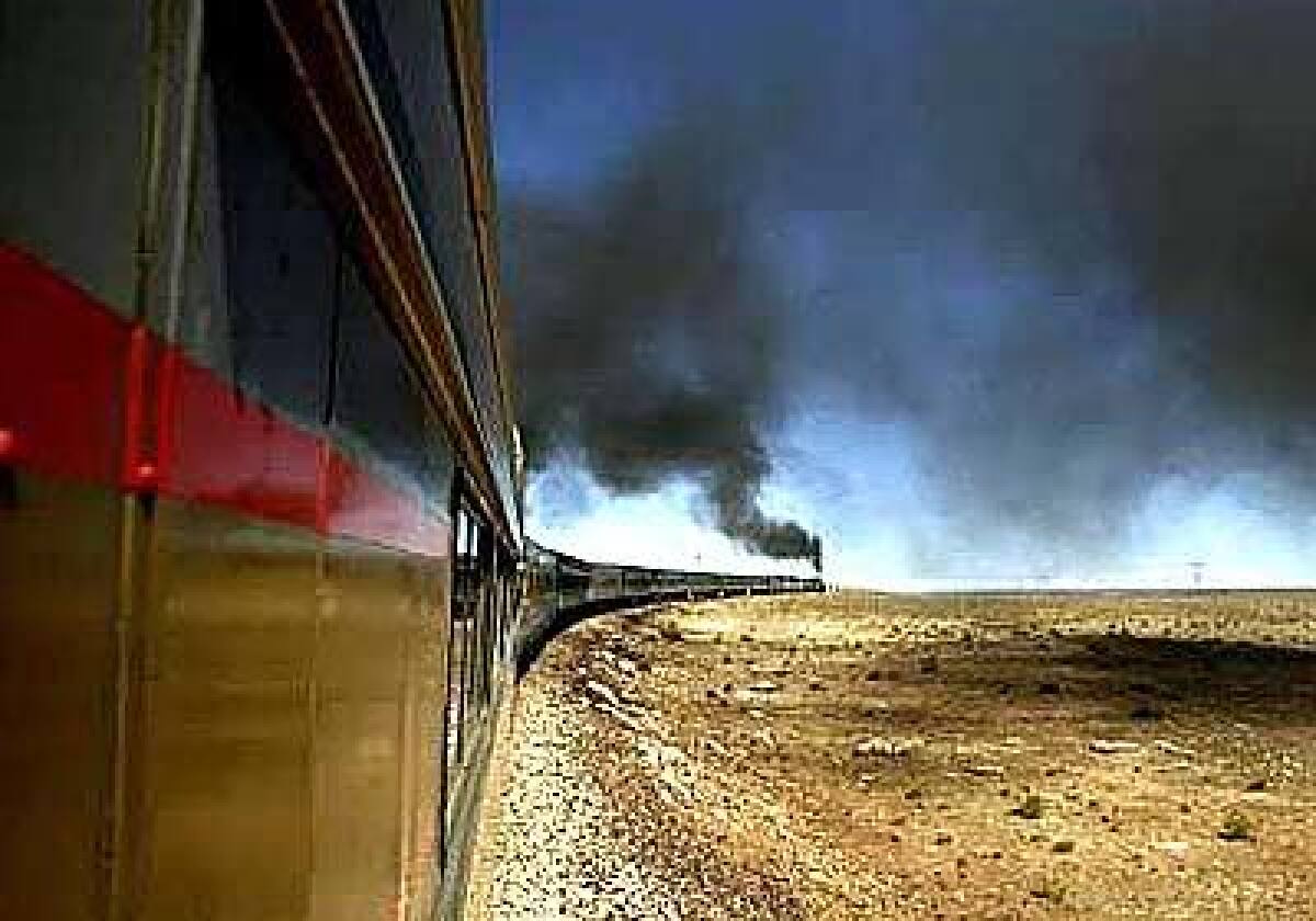 The Grand Canyon Railway is a restored 100-year-old line that runs daily through the Kaibab National Forest to the South Rim of the canyon.