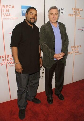 Director Ice Cube, left, and Robert De Niro attend "Straight Outta L.A."