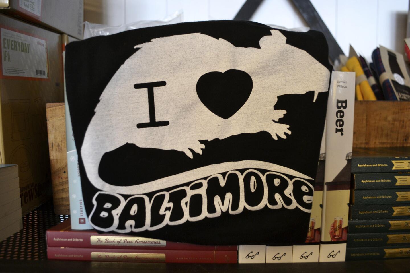 Baltimore stocking stuffers: I Love Baltimore Rat T-shirt