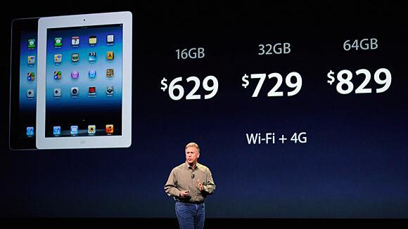 The new iPad's pricing