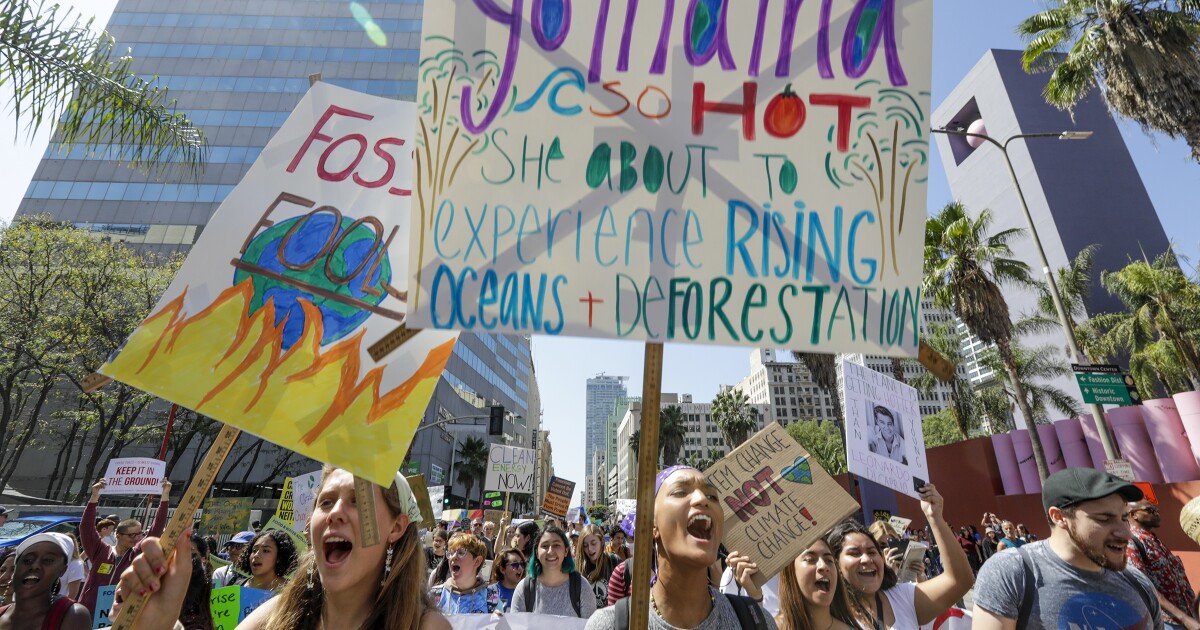 Global Climate Strike Los Angeles: Students speak their minds on global warming - Los Angeles Times