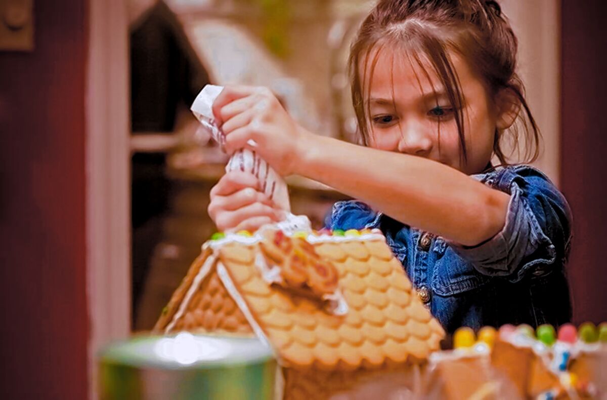 Guests can build gingerbread houses while enjoying performances by opera singers Dec. 7, 2019 at La Jolla Community Center.