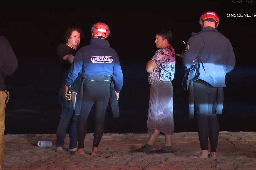 Huntington Beach, California-July 30, 2024-The U.S. Coast Guard has suspended its search for a missing teenager swimmer off Huntington Beach on Monday night. The 15-year-old male was reported missing around 9 p.m. Sunday after he went swimming with friends near lifeguard tower 11, south of Huntington Beach Pier, and didn't return, according to a Coast Guard news release. (OnScene.TV)