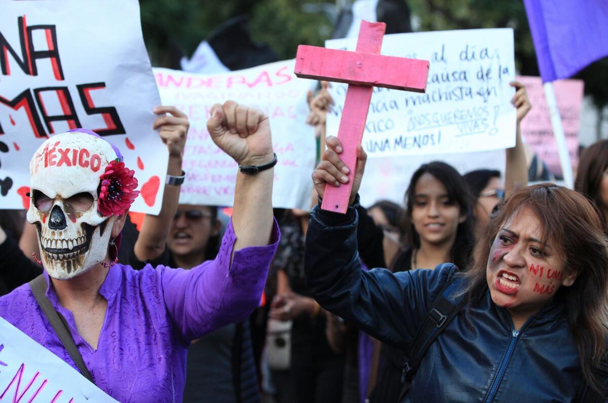 A Mexico City demonstration in October on sexual violence against women.