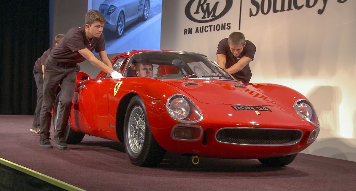 A 1964 Ferrari 250 LM sold for $17.5 million at RM Sotheby's on Aug. 17 at Monterey Car Week.