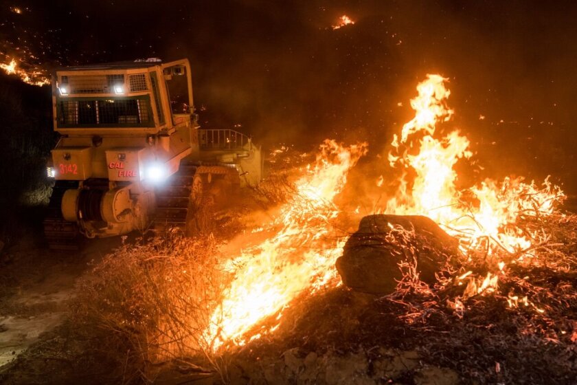 Dozer working during Horseshoe fire
