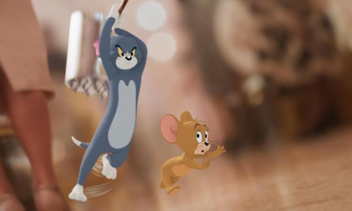 Una escena de la nueva cinta "Tom & Jerry".