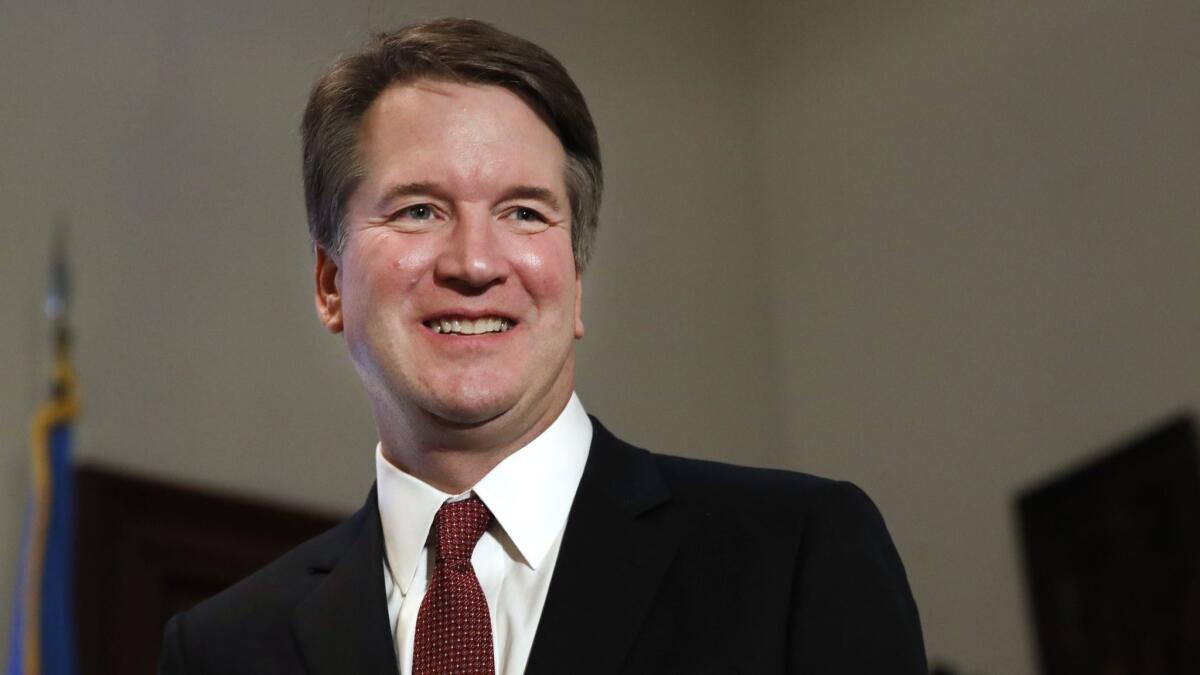 Supreme Court nominee Judge Brett Kavanaugh on Capitol Hill in July.