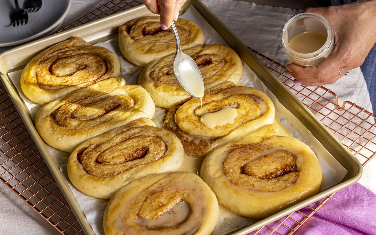 Squishy-soft and sweet, these homemade honey buns are a nostalgic treat for springtime baking.