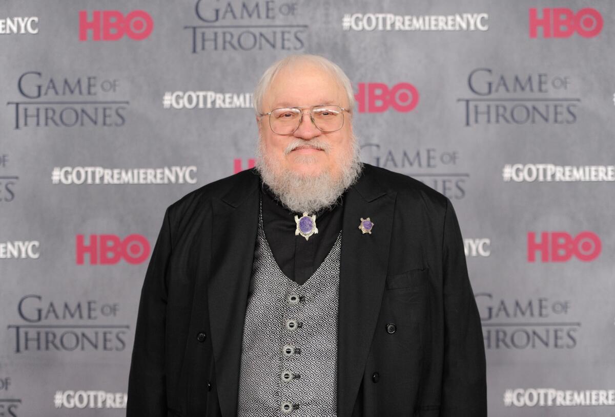 Author and co-executive producer George R. R. Martin at the premiere of the fourth season of "Game of Thrones" in New York.
