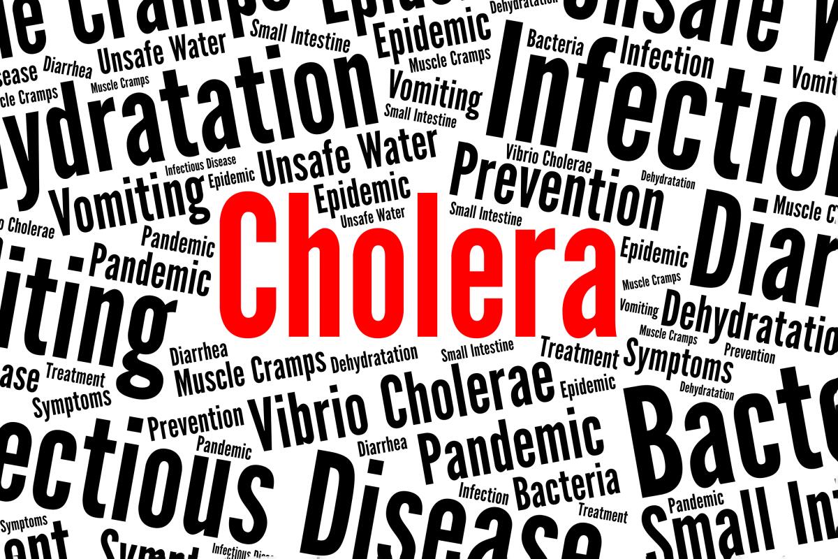 Cholera word cloud concept illustration