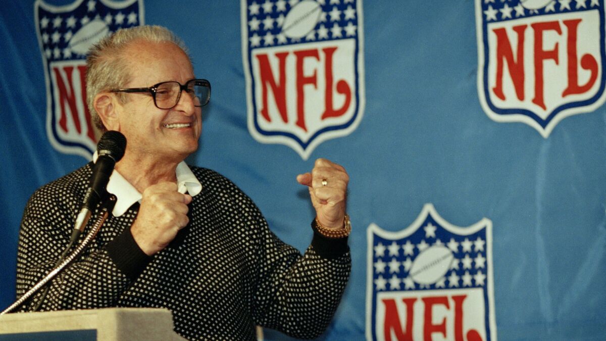 San Diego Chargers owner Alex Spanos, shown in 1993.