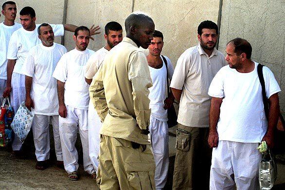 Detainees ordered to be freed wait in line