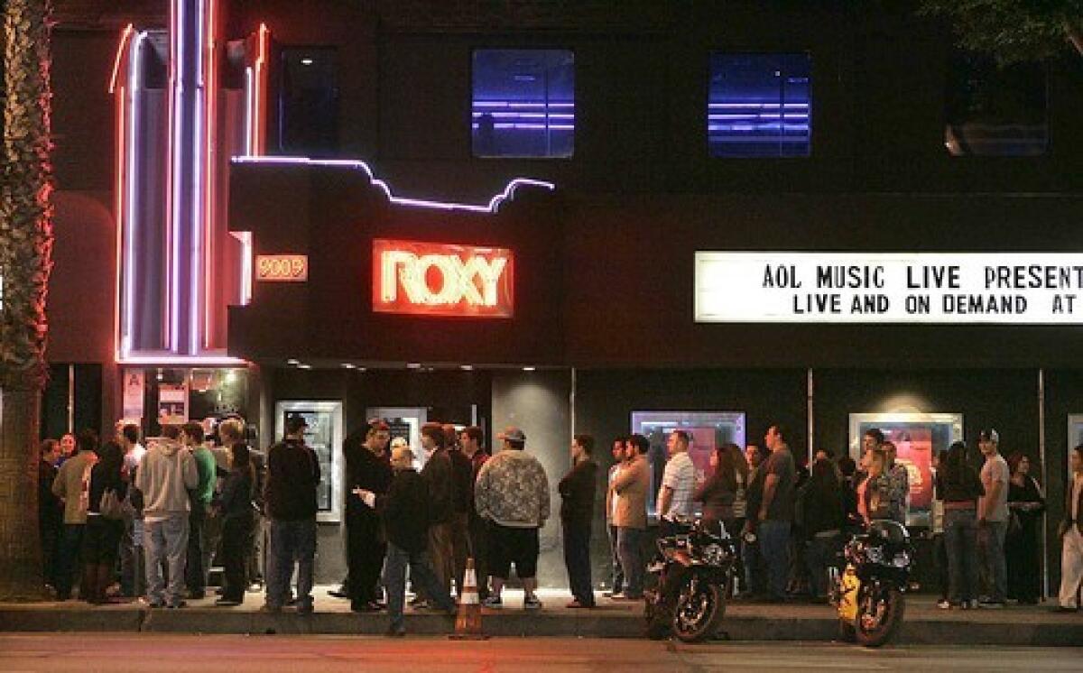 The Roxy nightclub on Sunset Boulevard in 2006. 