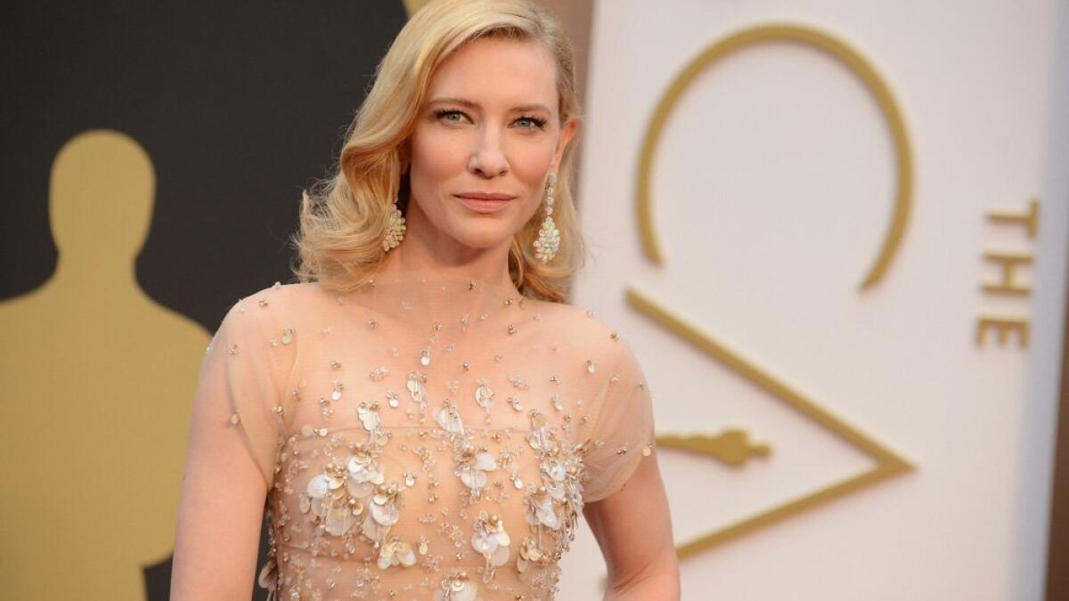 Australian actress Cate Blanchett, a cast member in the new Woody Allen  motion picture drama Blue Jasmine, attends the premiere of the film at  the Academy of Motion Picture Arts & Sciences