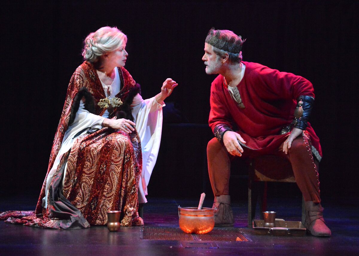 Frances Fisher and Gregory Harrison in “The Lion in Winter” at Laguna Playhouse.
