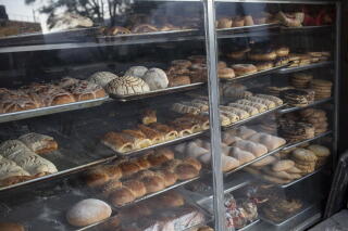A neighborhood bakery in Colonia Cuauhtemoc neighborhood in Mexico City sells a wide variety of baked goods.