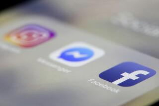 FILE- In this March 13, 2019, file photo Facebook, Messenger and Instagram apps are are displayed on an iPhone in New York. Facebook, Instagram and WhatsApp were temporarily down early Sunday, April 14. All three social media platforms, including Facebook Messenger, were affected by the outage. (AP Photo/Jenny Kane, File)