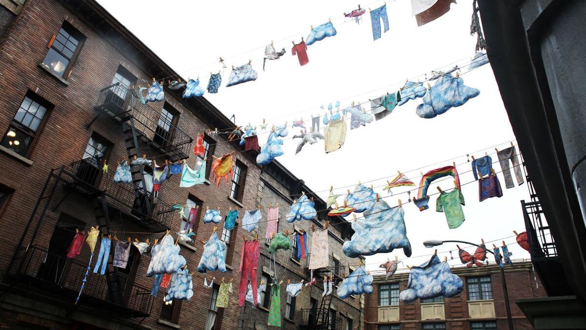 A Frieze Los Angeles installation by Hannah Greely titled "High and Dry" at the Paramount Backlot in 2019. 