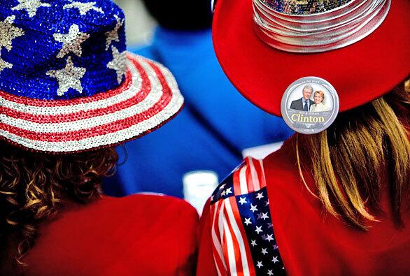 Festive hats at the Democratic National Convention