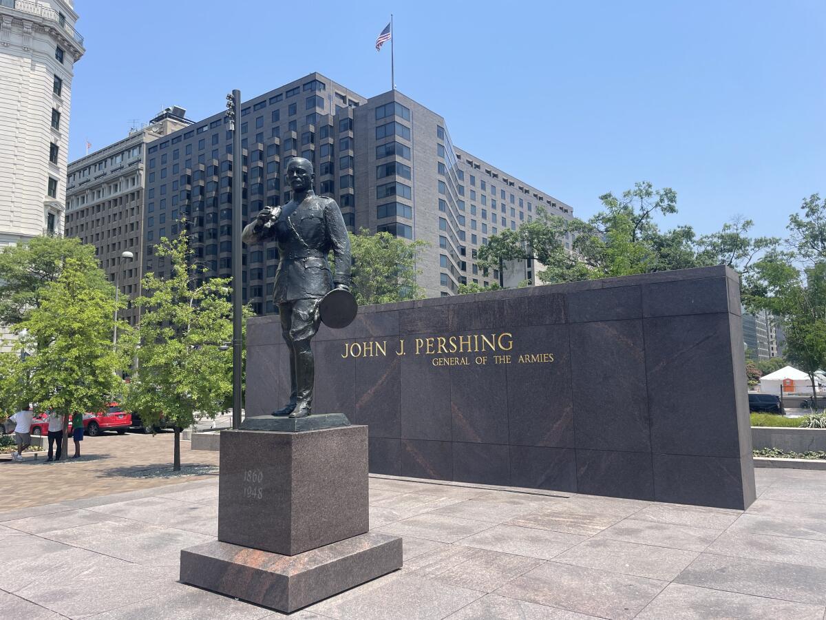 A statue of Gen. John J. Pershing in Washington, D.C.